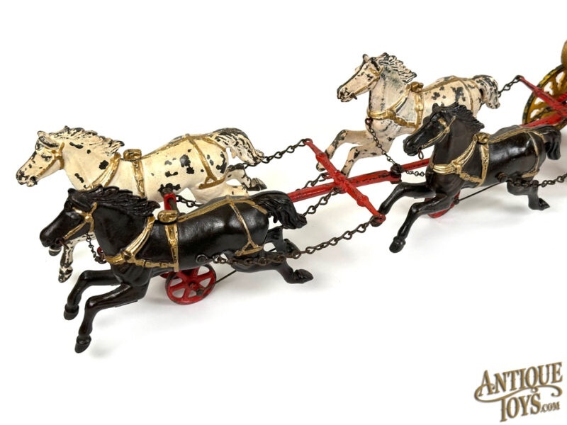 Ives Cast Iron Phoenix Large Four Horse Band Wagon<FONT COLOR="ff000 ">*SOLD*</font> - Image 4