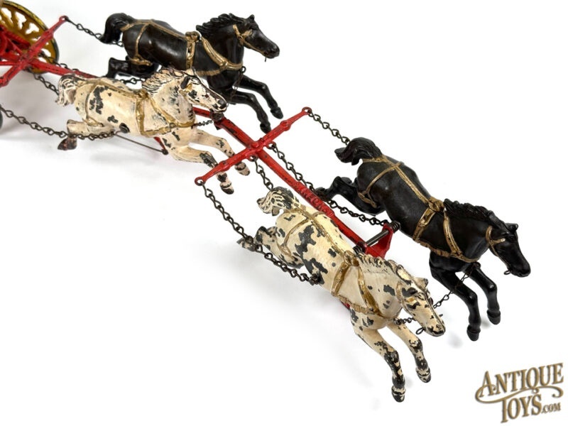 Ives Cast Iron Phoenix Large Four Horse Band Wagon<FONT COLOR="ff000 ">*SOLD*</font> - Image 7