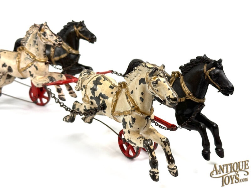 Ives Cast Iron Phoenix Large Four Horse Band Wagon<FONT COLOR="ff000 ">*SOLD*</font> - Image 8