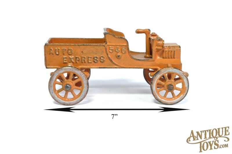Kenton Orange Cast Iron 546 Auto Express Truck 7" for Sale - Image 7
