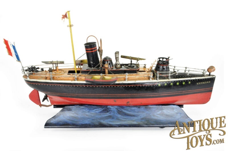 Marklin/Gebrüder Maerklin ca. 1910 Tin #5080/50 Live Steam Torpedo Division Boat <FONT COLOR="ff000 ">*SOLD*</font> - Image 2