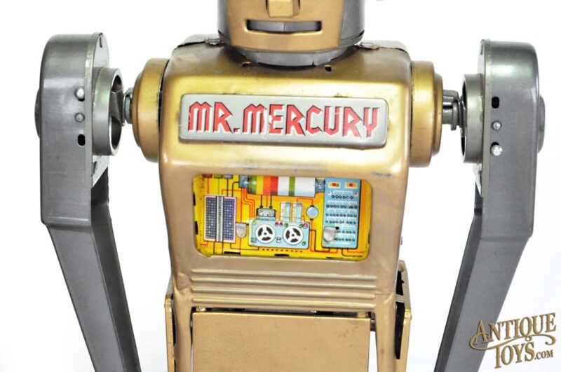 Marx ca. 1963 Tin Lithographed Battery Op. Remote Controlled Mr. Mercury Boxed <FONT COLOR="ff000 ">*SOLD*</font> - Image 2