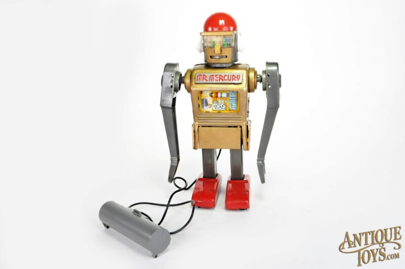 Marx ca. 1963 Tin Lithographed Battery Op. Remote Controlled Mr. Mercury Boxed <FONT COLOR="ff000 ">*SOLD*</font> - Image 5