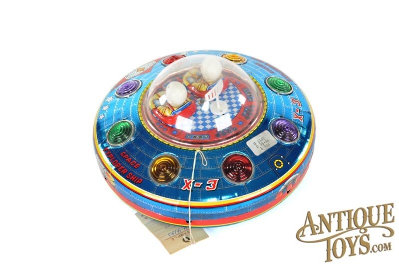 Masudaya Modern Toys (MT) Tin Litho Batt. Op. X-3 Space Explorer U.F.O. Prototype & X-7 Space Explorer <FONT COLOR="ff000">*SOLD*</font> - Image 3