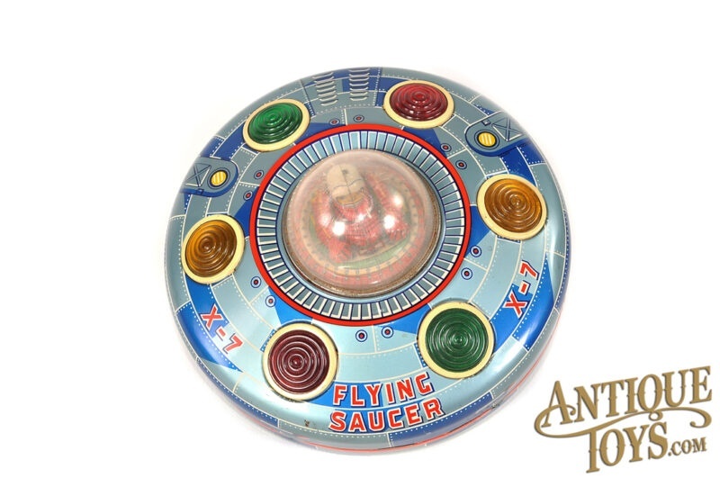 Masudaya Modern Toys (MT) Tin Litho Batt. Op. X-3 Space Explorer U.F.O. Prototype & X-7 Space Explorer <FONT COLOR="ff000">*SOLD*</font> - Image 8