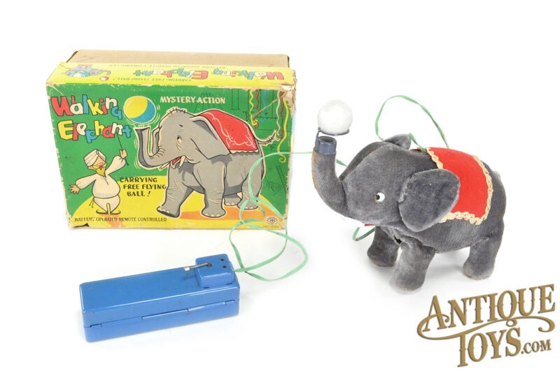 Masudaya Modern Toys (MT) Batt. Op. Remote Controlled Mystery Action Walking Elephant Boxed <FONT COLOR="ff000">*SOLD*</font>