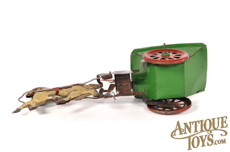 Nonpareil ca. 1920 Tin Lithographed Horse Drawn Dump Wagon for Sale - Image 6