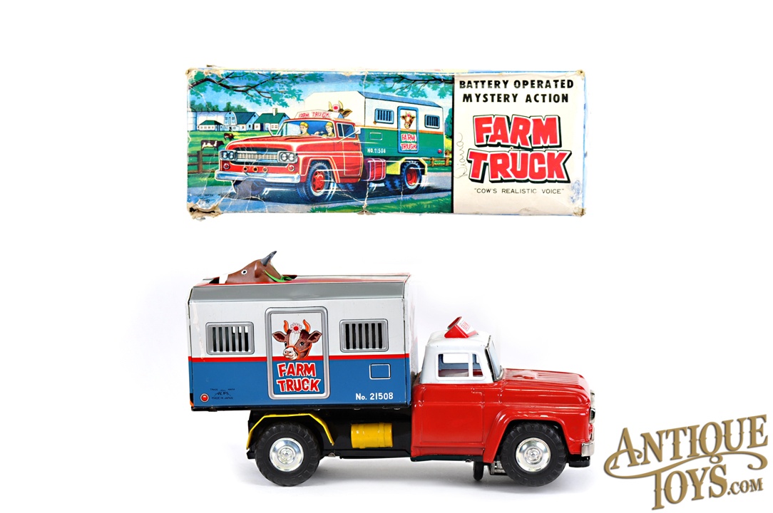 ALPS Tin Litho Batt. Op. No. 21508 Mystery Action Farm Truck