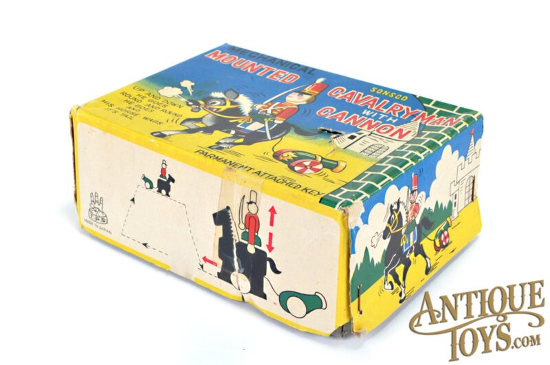 TPS Toplay, Ltd. Tin Lithographed Windup "Mounted Cavalryman w/Cannon" Disney Babes in Toyland Boxed <FONT COLOR="ff000">*SOLD*</font> - Image 5