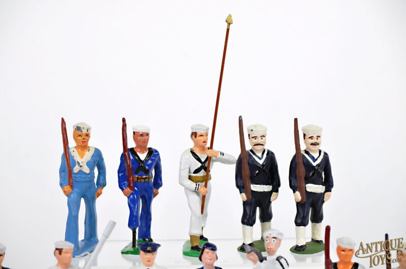 Barclay, Britains & Misc. Set of 13 Naval Officers Toy Soldiers for Sale - Image 2