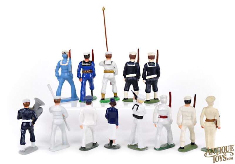Barclay, Britains & Misc. Set of 13 Naval Officers Toy Soldiers for Sale - Image 5