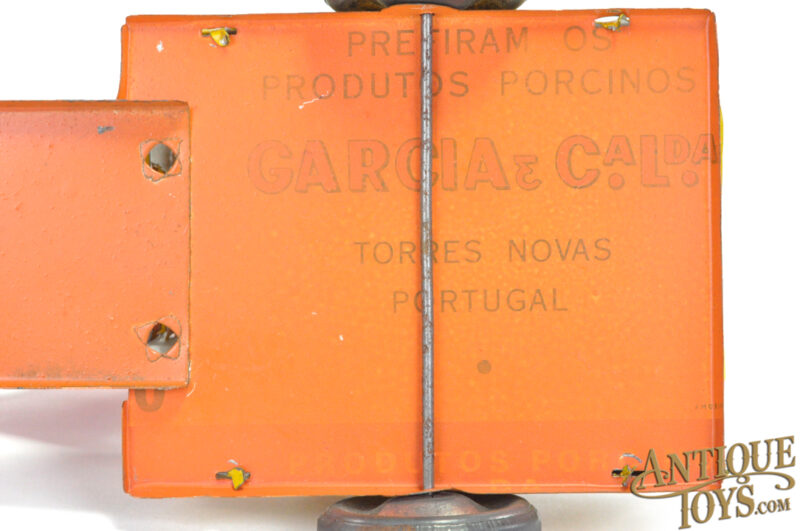 Garcia & Calda Portuguese Hand-Painted Tin 3-Wheeled Delivery Trike European Toy for Sale - Image 7