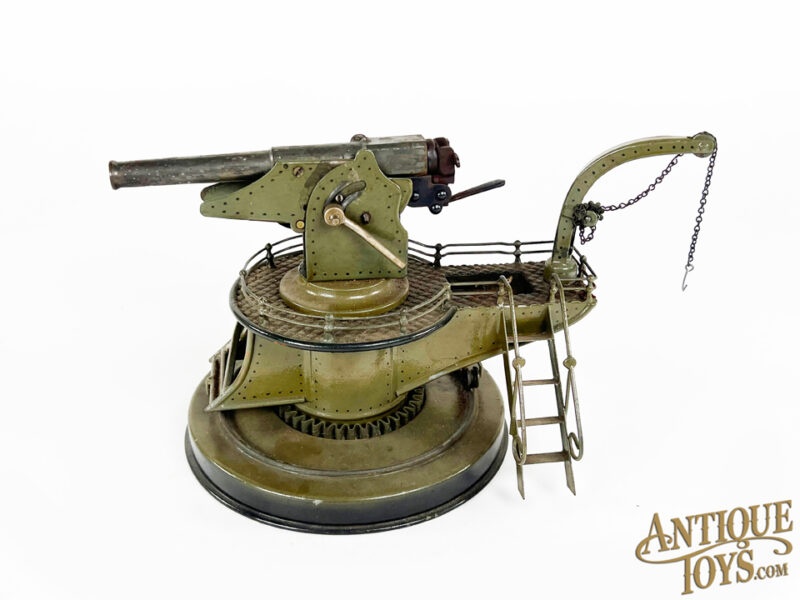 Marklin/Gebrüder Maerklin Tin & Brass Medium #8047 Coastal Gun for Sale - Image 2