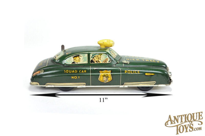 Marx ca. 1940s Tin Lithographed Windup No. 1 Dick Tracy Siren Squad Car <FONT COLOR="ff000">*SOLD*</font> - Image 9