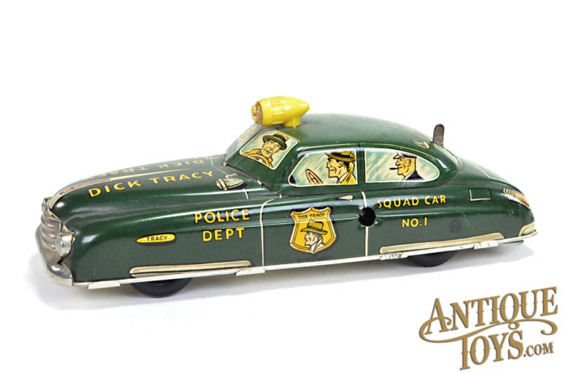 Marx ca. 1940s Tin Lithographed Windup No. 1 Dick Tracy Siren Squad Car <FONT COLOR="ff000">*SOLD*</font>