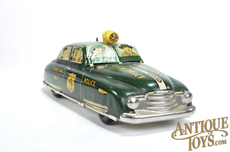 Marx ca. 1940s Tin Lithographed Windup No. 1 Dick Tracy Siren Squad Car <FONT COLOR="ff000">*SOLD*</font> - Image 4