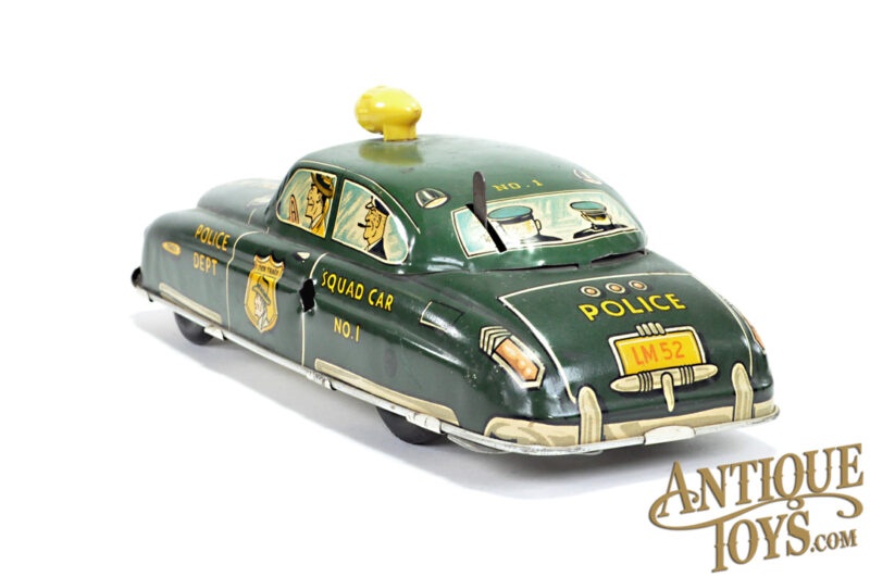 Marx ca. 1940s Tin Lithographed Windup No. 1 Dick Tracy Siren Squad Car <FONT COLOR="ff000">*SOLD*</font> - Image 6