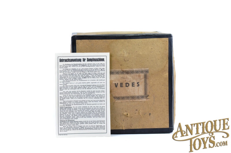 Vedes No. 7 Horizontal Live Steam Engine German Toy with Box for Sale - Image 11