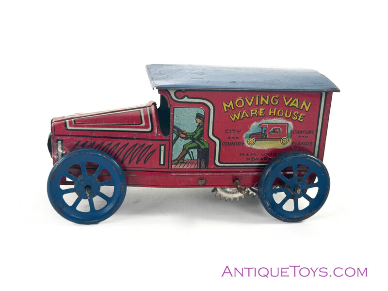 J. Chein Tin Lithographed Moving Van Toy <FONT COLOR="ff000">*SOLD*</font> - Image 3