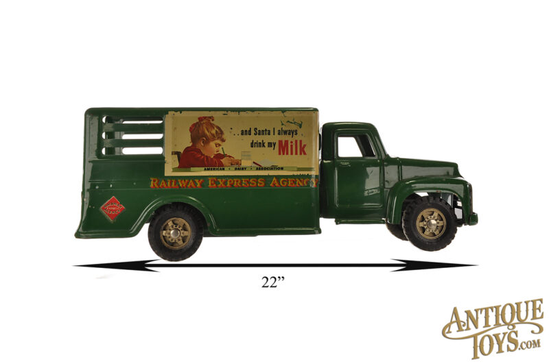 Buddy L Pressed Steel No. 3753P Railway Express Milk & Ice Cream Delivery Truck for Sale - Image 7