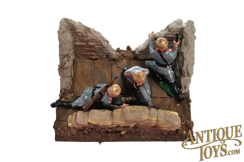 WWI Era Custom Toy Soldier Trench Diorama for Sale