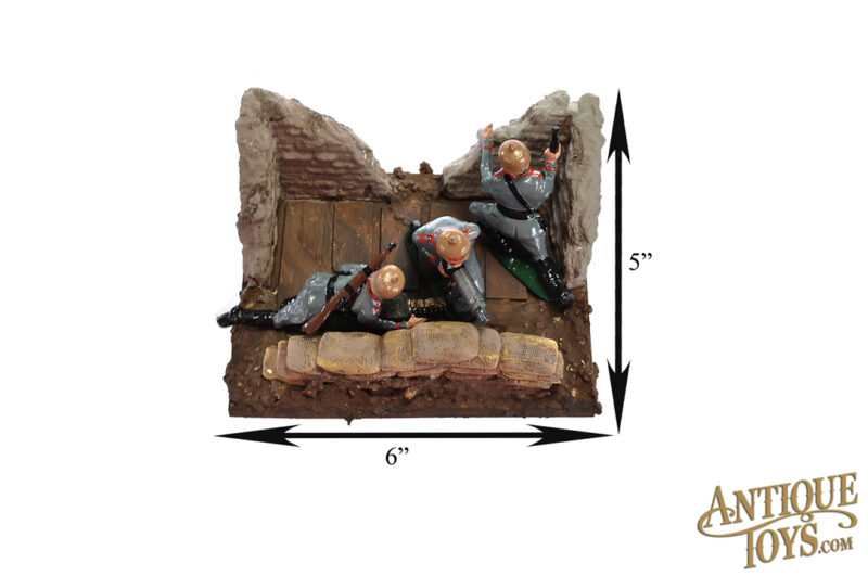WWI Era Custom Toy Soldier Trench Diorama for Sale - Image 9