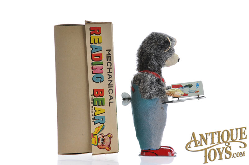 ALPS ca. 1950s Mechanical "Cubby the Reading Bear" in Box for Sale - Image 3