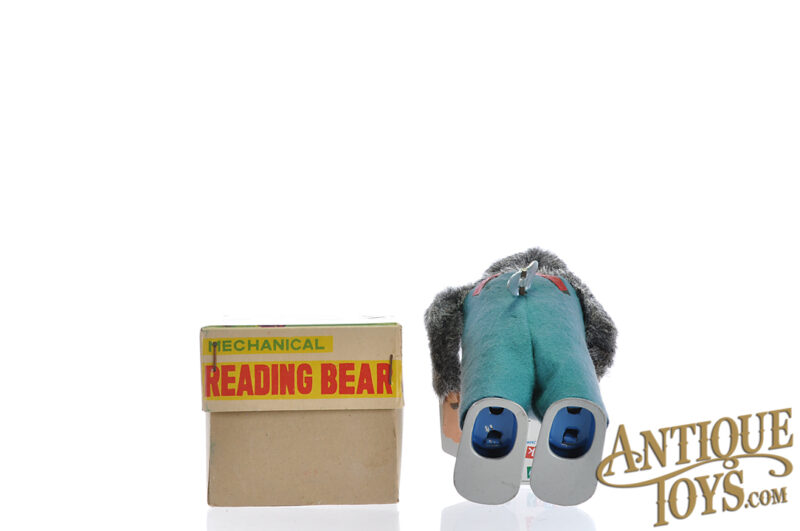 ALPS ca. 1950s Mechanical "Cubby the Reading Bear" in Box for Sale - Image 6
