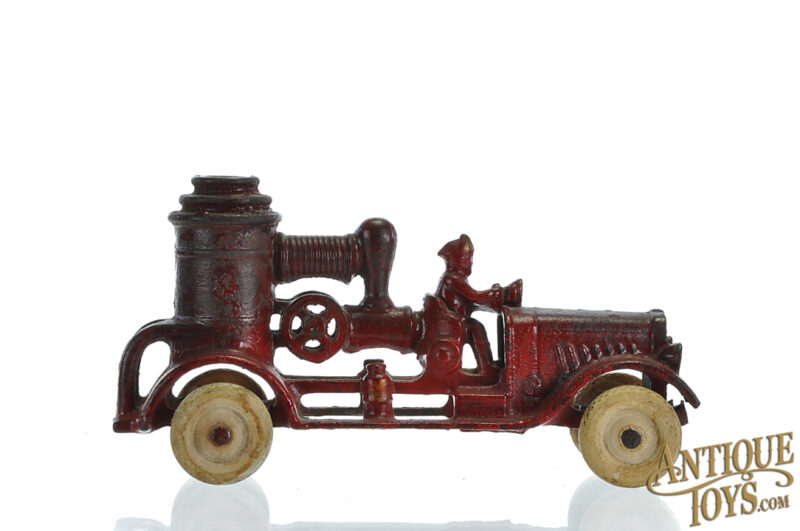 Arcade Cast Iron Red Fire Pumper Truck for Sale - Image 4