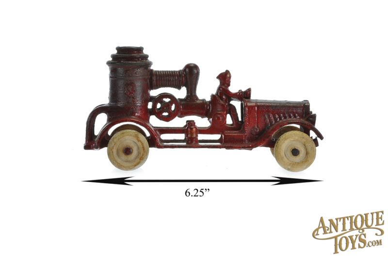 Arcade Cast Iron Red Fire Pumper Truck for Sale - Image 8