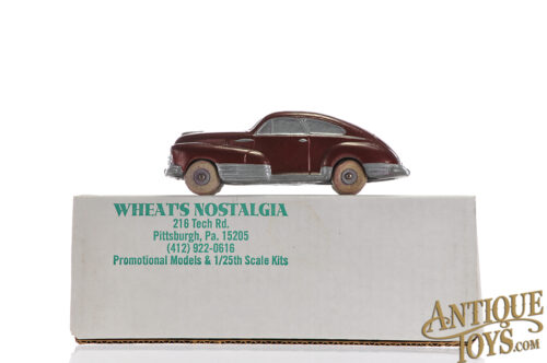 National Products Wheat's Nostalgia 1947 Chevy Fleetline 2 Dr. in Maroon Boxed Dealer Promo Car for Sale