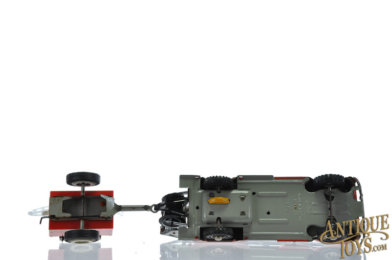 Gama Toys Tin Lithographed Friction No. 260/9 Fire Brigade Aerial Ladder Truck with Trailer for Sale - Image 6