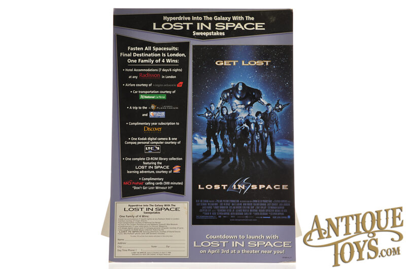 Trendmasters Lost in Space 3 Action Figures Boxed, Blockbuster VHS Tape, & Sweepstakes Advertising Promo Set for Sale - Image 5