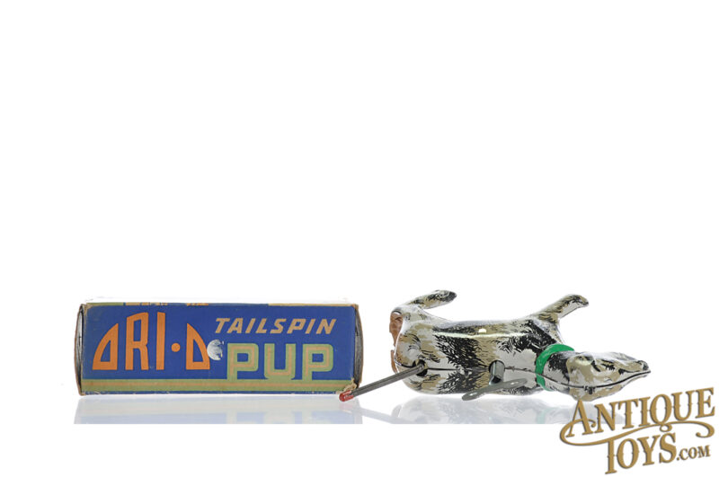 Orianna Metal Products, Inc. Tin Lithographed "Ori-O Tailspin Pup" with Box for Sale - Image 3