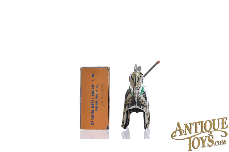 Orianna Metal Products, Inc. Tin Lithographed "Ori-O Tailspin Pup" with Box for Sale - Image 5
