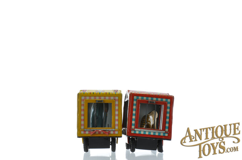 Sankei ca. 1950s Tin Litho "The American Circus" Tiger & Elephant Circus Cages Japanese Toys for Sale - Image 6