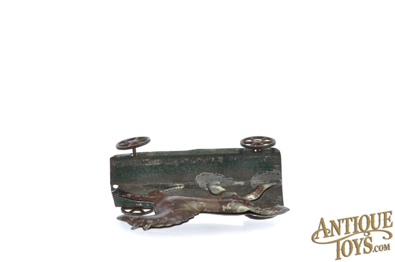 Early American Tin Horse on Platform for Sale - Image 5