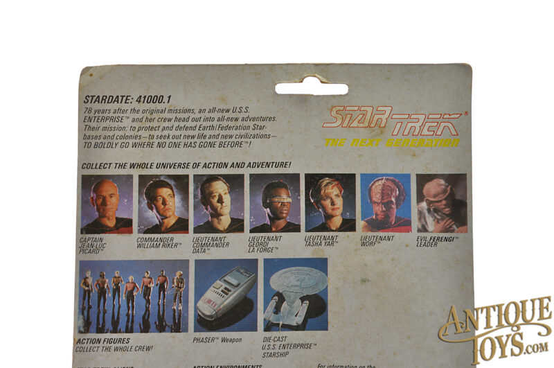 Galoob No. 5340 Star Trek the Next Generation Lieutenant Worf Action Figure Carded for Sale - Image 3
