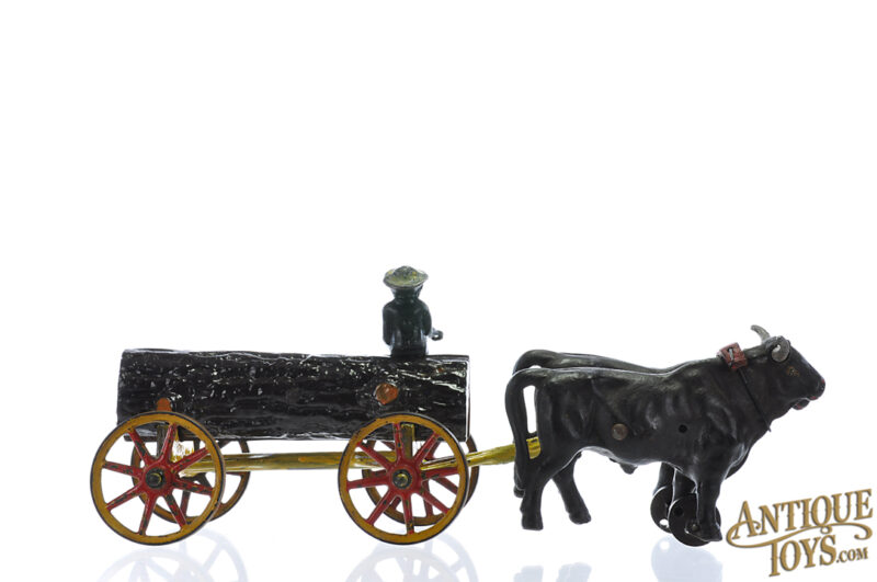 Kenton Cast Iron Kenton Cast Iron Ox Driven Log Cart 15.25" for Sale - Image 2