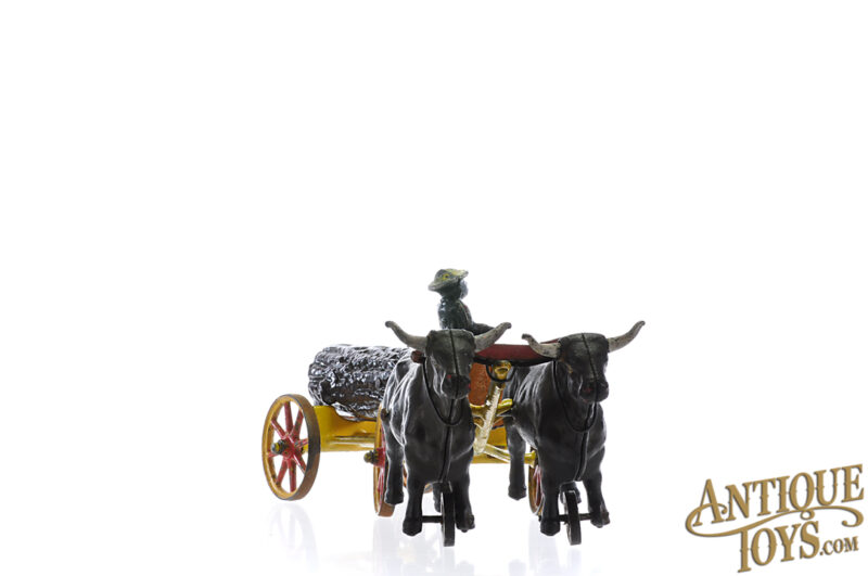 Kenton Cast Iron Kenton Cast Iron Ox Driven Log Cart 15.25" for Sale - Image 3