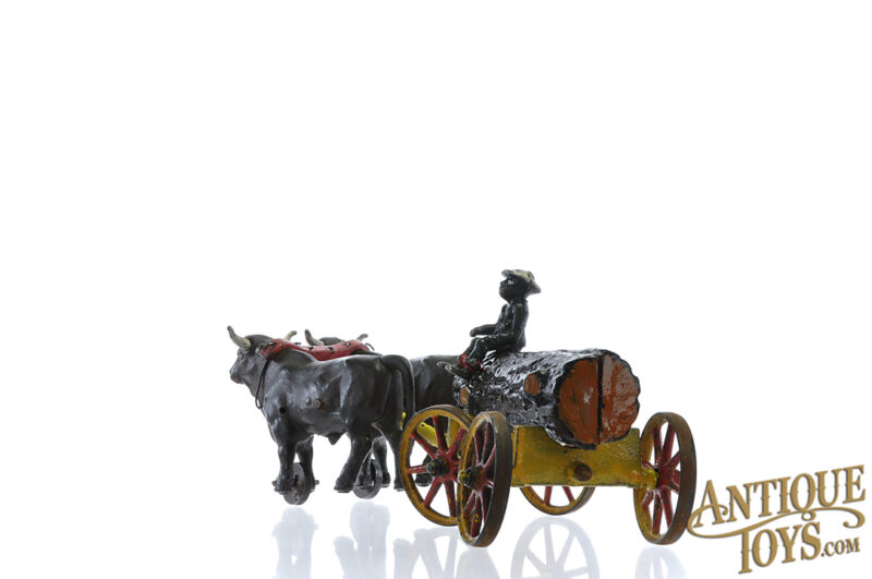 Kenton Cast Iron Kenton Cast Iron Ox Driven Log Cart 15.25" for Sale - Image 4