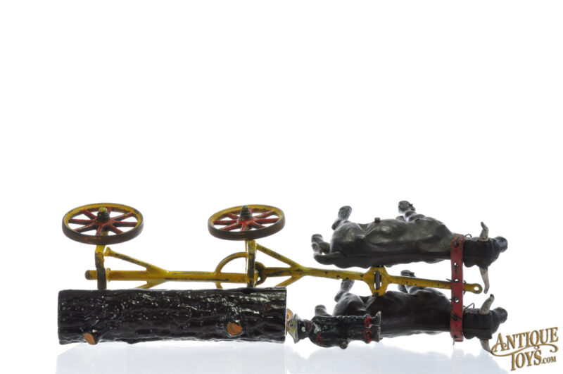Kenton Cast Iron Kenton Cast Iron Ox Driven Log Cart 15.25" for Sale - Image 5
