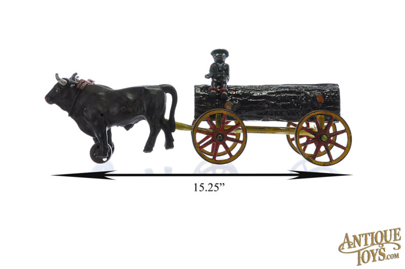 Kenton Cast Iron Kenton Cast Iron Ox Driven Log Cart 15.25" for Sale - Image 7