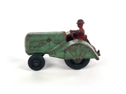 Hubley Oliver Toy Tractor with Farmer, in Iron
