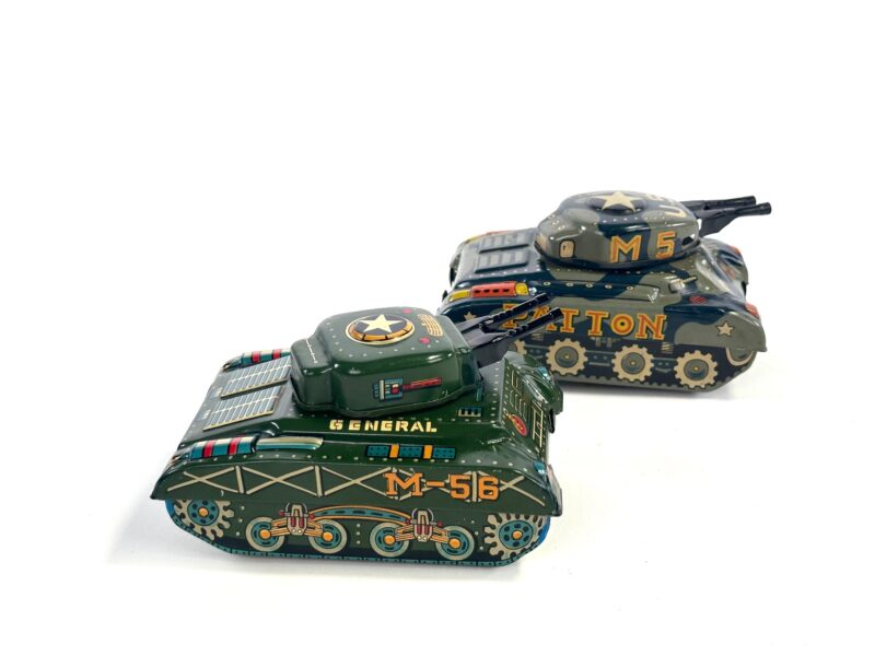 M-5 and Patton Tank Tin Windup Toys for Sale - Image 4