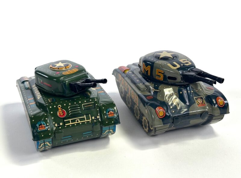 M-5 and Patton Tank Tin Windup Toys for Sale - Image 8