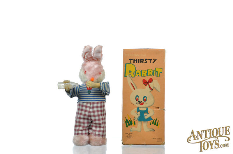 ALPS ca. 1950s Mechanical "Thirsty Rabbit" in Box for Sale