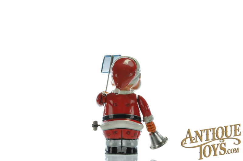Nikko Kogyo ca. 1950s Tin Litho Windup Bell Ringing Santa Japanese Toys for Sale - Image 3