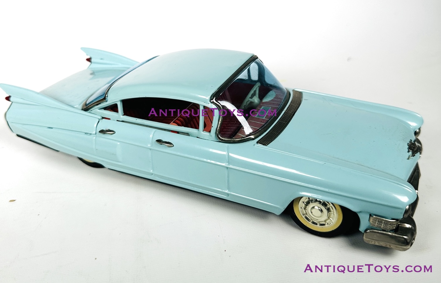 Cadillac Tin Toy for Sale - Bandai 721 Blue Model Auto Series - Image 4