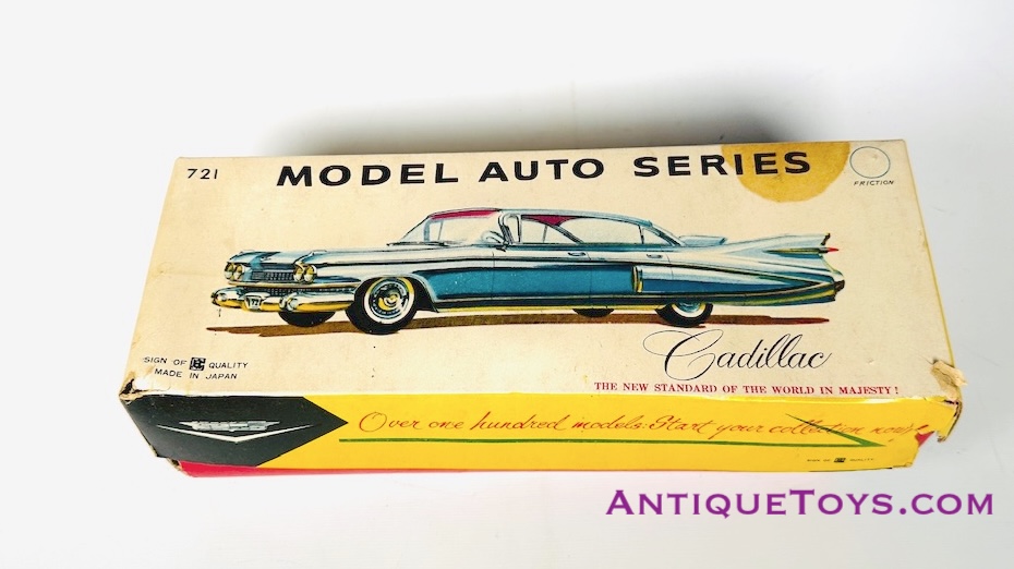 Cadillac Tin Toy for Sale - Bandai 721 Blue Model Auto Series - Image 7